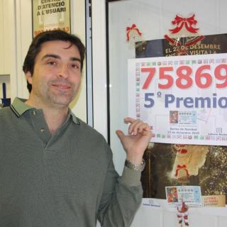 Lluís Antoni Espuis Morera, responsable de l'administració de Calafell, que ha venut part del cinquè premi