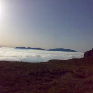 Vista de la Serra Aitana des del Montcabrer (serra Mariola)