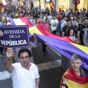 Manifestació a favor de la República a la Puerta del Sol de Madrid 