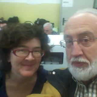 Joan Abello amb escriptora Liz Castro