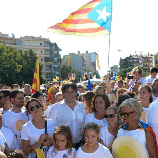 Molts manifestants es van voler fotografiar amb el president Puigdemont