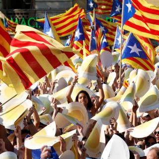 Banderes estelades a Barcelona