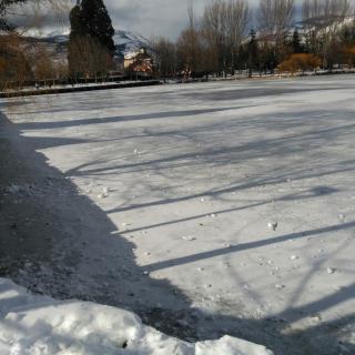 Llac de Puigcerdà congelat