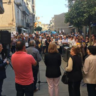 Les Borges Blanques, concentració #llibertatjordis davant l Ajuntament