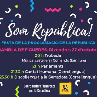 Cartell de la Festa per la República convocada a Figueres