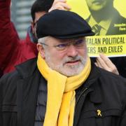 Consellers a l'exili a la protesta de Brussel·les
