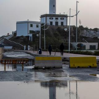 Vista d'Eivissa després del temporal Gloria