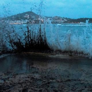Vista d'Eivissa després del temporal Gloria
