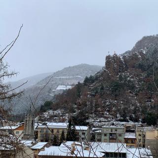 Imatges de la nevada a Ribes de Freser