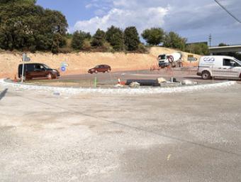 Els treballs de la nova rotonda de la carretera de Vilanova Ramon Ferrandis