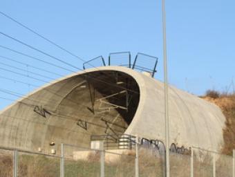 La boca d’uns dels falsos túnels de la línia de l’AVE construïts a tocar de Montornès Nord Griselda Escrigas