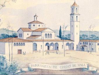 Imatge del projecte original de l’església de Santa Eulàlia, a Corró d’Avall