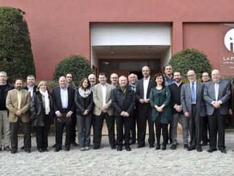 Els alcaldes i regidors que van participar en la trobada del consell d’alcaldes del Vallès Oriental on es va presentar la proposta, a Sant Pere de Vil Ramon Ferrandis