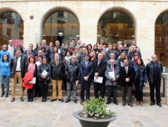 Foto de família amb els integrants de la Taula Estratègica dels Jocs Mediterranis Cedida