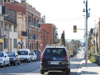 Les càmeres de control al semàfor del carrer Catalunya de Llerona han provocat moltes queixes dels conductors que han rebut sancions Ramon Ferrandis