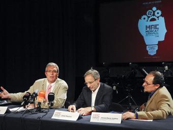 D’esquerra a dreta, Francesc Pena, Josep Mayoral i Josep Maria Codina en la presentació del MAC Ramon Ferrandis