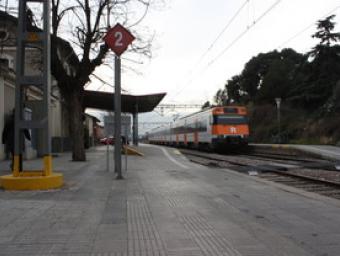 L’estació de Mollet-Santa Rosa, de la línia de Vic, en una imatge d’arxiu Ferran Polo