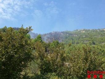 Imatge de l'incendi Bombers de la Generalitat
