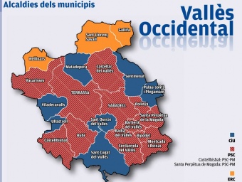 Distribució de les alcaldies a la comarca
