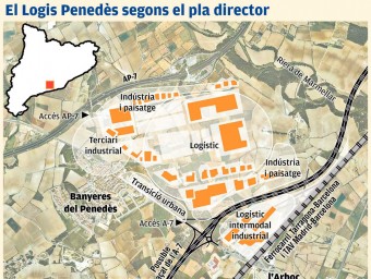 Detall del projecte de Logis Penedès segons la planificació de la Generalitat. EL PUNT AVUI