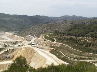 La zona de Vallcarca, on s'explota una pedrera.  A.M