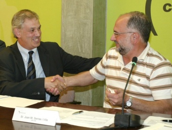 El convergent Robert Fauria, a l'esquerra de la imatge, serà nomenat president del consell comarcal de la Selva. EUDALD PICAS