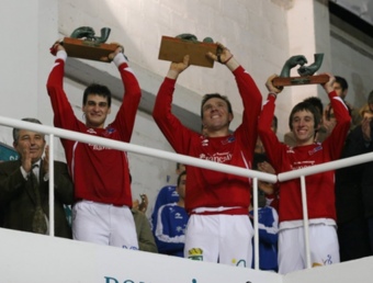 Alvaro, Sarasol i Genovés alcen el trofeu en anteriors edicions. ARXIU
