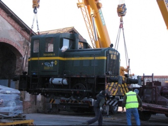 Locomotora que farà maniobres en el servei de tren turístic G.M