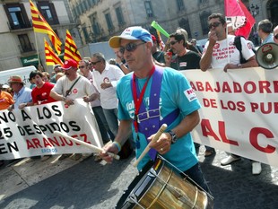 Treballadors de totes les plantes d'Ercros es van manifestar a Barcelona.  QUIM PUIG