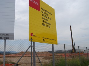 Als terrenys del nou CEIP de Cubelles ja s'han iniciat els treballs previs a la construcció.