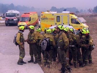 Cinc bombers van morir el 21 de juliol durant l'extinció d'un foc a Horta de Sant Joan.  ACN