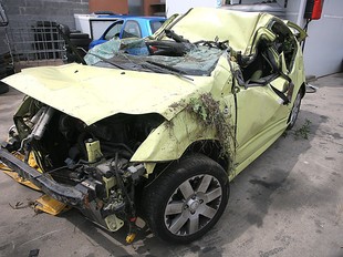 El cotxe que conduïa la víctima mortal, un Citroën C3 MANEL LLADÓ 