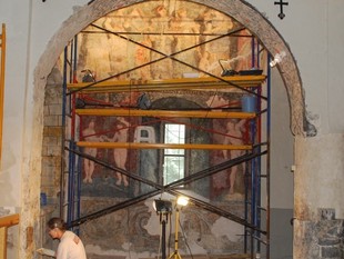 Imatge de la restauració de l'església.  ACN / MARTA LLUVICH