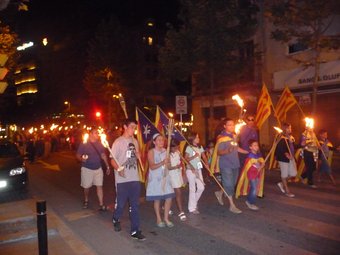 Imatge d'arxiu de la marxa de torxes celebrada a Vilafranca l'any passat. Cati Morell