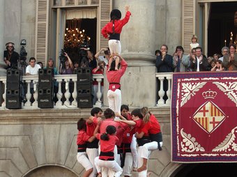 Actuació dels Castellers de Barcelona. /  ORIOL DURAN