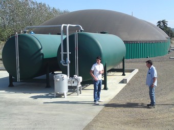 La planta de biogàs del SAT Moliné, a Cassà de la Selva.  O.M