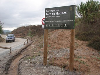 Aspecte que ofereix una entrada al Parc Natural de Gallecs.