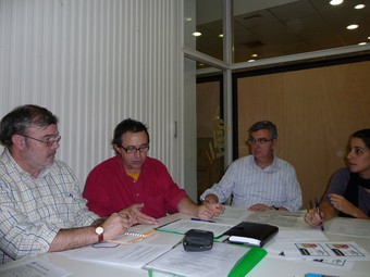 D'esquerra a dreta, Ezequiel Castellano, Vicente Cortés, Rafa Gil i Glòria Navarro. /  ESCORCOLL