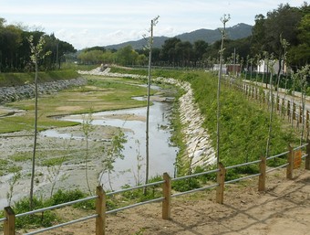 Un dels trams que ha estat canalitzats del riu Ridaura al seu pas per Castell-Platja d'Aro. JOAN SABATER
