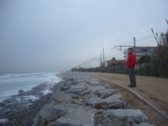 Un dels últims temporals que va fer desaparèixer la platja de Cabrera. E.F