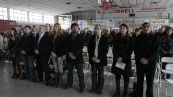 Més de 500 persones van reunir-se ahir a la capital del Baix Penedès en l'acte central de la convocatòria de diumenge que ve.  JC.L