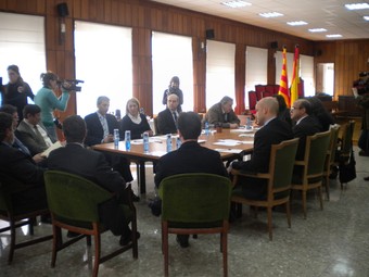 Reunió, ahir, dels representants de l'àmbit judicial.  G. P