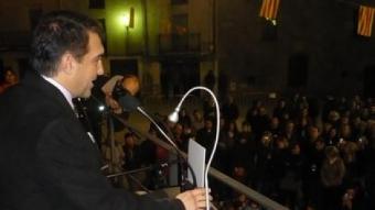 Laporta, a l'acte d'ahir, celebrat a Sant Esteve.  J.C