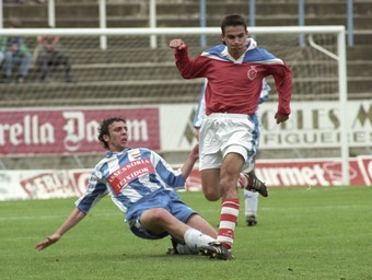 El Llíria jugant a Vilatenim contra el Figueres (96/97). EL 9