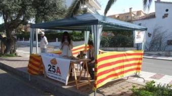 Parada de vot anticipat a Platja d'Aro. ARO DECIDEIX