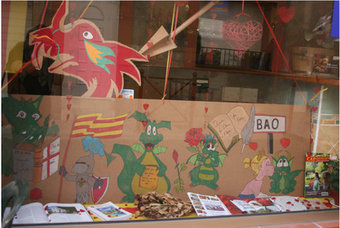 La vitrina guanyadora del concurs de Sant Jordi a Bao.  AIRE NOU