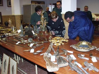 Les peces robades van ser recuperades per la Guàrdia Civil.  MARC BATALLER