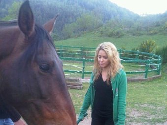 Una de les fotos de Shakira del Twiter.