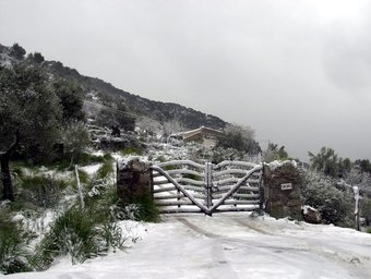 Fotografia d'una estampa típica de la Serra de Tramuntana mallorquina presa aquest hivern passat.  EFE