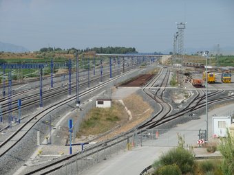 Imatge de la base de muntatge i manteniment del TAV a Vilafranca A tocar hi anirà l'estació de regionals A.M